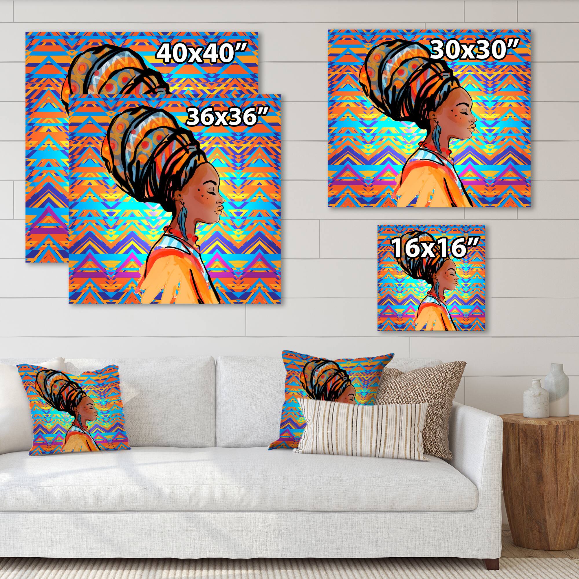 Designart - African American Woman with Turban IV